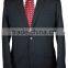 NAAMS MEN'S WOOL 2 BUTTON 2 VENT SLIM FIT SUIT JACKET FLAT FRONT PANT BLACK HERRINGBONE