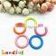 40mm Non-Toxic Multiple Colors Infant Play Circle Plastic Ring Teether
