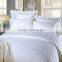 Queen size 100% cotton 1cm stripe white hotel bed sheet bedding set