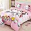 Newest cartoon character bedding set 100% Cotton bedding set for kids Hello Kitty design bed sheet