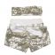 Boutique Baby Girls Sequin Shorts Matching With Headband Toddler Gold Sparkle Short Sets