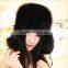 YR434C Ladies' warm real fox fur funny winter Leifeng hat