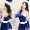 Factory Hot Sweet Santa Christmas Costume Sexi Pho Dress Women Christmas Eve Costume