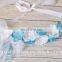 Hydrangea Flower Matching Sparking Rhinestone Sash Belt Valentines Day Sash Wedding Sash