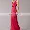 Ladies Floor Length V neck Wrap Evening Dresses