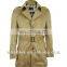 Factory Wuhan Wholesale Men's Cotton Polyester Long Coat With Belt