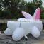 customized white lying rabbit inflatable animals can priting logo&advertisement