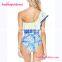 2017 Fashion One Shoulder High Cup One Piece Swimwear Women Sexy