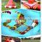 High quality commercial floating inflatable water park with slide