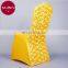 Rose hotel elasticity polyester fiber Removable Solid Color Ruffled dining chair cover,size custom made