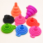 Food grade silicone long neck folding funnel