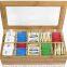 Hot sale packaging gift box wooden tea box with clear lid