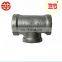 Dimension Iso49 Banded Beaded Tee Galvanized Black Malleable Iron Pipe Fittings Din for Europe