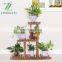 Wood Plant Stand Indoor Outdoor 3 Tier Planter Holder Flower Ladder Stair Shelf Garden Balcony Corner Display Storage Rack