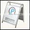 Hotel Metal Parking Sign_Stainless Steels Parking floor stand sign_ Pedestal Signs Stand_Portable Hotel Metal Parking Reserve