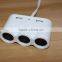 JL-D710 Cigeratte Socket 1 To 2 port with 2 USB Car Cigarette Lighter Socket Splitter Charger Adapter