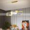 Nordic modern Chandelier Creative Design Lamp Restaurant Kitchen Dining Table Suspension Chandeliers line long pendant light