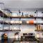 Wall Mounted Industrial Black 5 Tier Pipe  Bookshelf Bracket