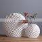 Nordic INS Green Vase Round Figurines Creative Home Decorative Ornament Abstract Vasi Ceramic Flower Vases