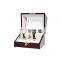 Cherry Color Wood Veneer Watch Box with Valet Drawer for Men Watch Cases Displays Black & Brown Customized Handmade 100 PCS