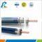 Evacuated tube with heat pipe for solar water heater