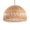 Rattan Lampshade Handmade from Woven Natural Rattan with an Iron Frame wicker ceiling light decor manufacturer