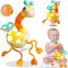 2023 new baby learning giraffe silicone induction toys Montessori toys pull rope toys