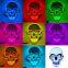 Luminous LED Skull Mask Halloween Horror Scream Creepy Flashy Party Face Masks With Light