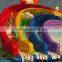 commercial rainbow theme inflatable water park item