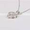 2016 Valentine's Day Gift Heart Shape 925 Silver Hip Hop Pendant Jewelry Custom