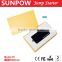 sunpow 4500mAh ultrathin and slimmest 12v car jump starter Mobile Power Bank Battery booster with Air compressor