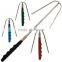 Out&InDoors Marshmallow Roasting Sticks with Safety Design Multi Colored Handle Stainless Steel BBQ Fork