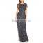 new most popular items sequin navy blue evening gown models islamic wedding dresses hijab navy shimmer black dress