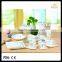 bone china square Hai pai 75pcs dinnerware set with golden design