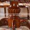 Antique European style rubber wood dining table set with 6 chair