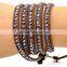 New Arrival Bohemian Leather Bracelets,leather Beaded Wrap Bracelet