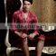 New Men Bathrobe Geometric Robes V-neck Imitation Silk Knitted Sleepwear Lounges Pajamas Pyjamas Nightwear