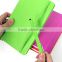 fashion design cheap leather notebook with elastic band and ribbon
