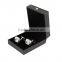 High-end Leather black single cufflink box for men wholesale
