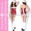 Festive Lace up Mrs Claus Dress Women Sexy Slimming Christmas Costume