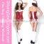 Wholesale hot sweet 3pcs Sexy Sequins Pin up Christmas Girl Romper christmas elf costume