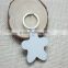 Custom wood keychain for sublimation printing with leaf shape