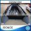 Dark grey inflatable rubber boat HLM360 with plywood floor