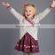 DK0077 dave bella 2015 autumn girls boutique sweater children's clothes girls yellow sweater children's fashionable sweater