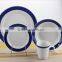 Turkish fine porcelain round cheap nice dinner set with gold line decal