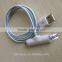 2 in 1 USB Data wire white charging cable for SAMSUNG & iphone mobile phone