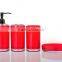 MZ bathroom accessories set with lotion bottle ,tooth-brushing cup, toothbrush cup and soap box