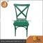 China Supplier Iron Cross Back Vintage Metal Chair in Dining Chair