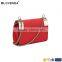 Party ladies style with magnetic closure flap and elegant chain red crossbody bag