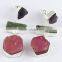 Amethyst & Prehnite & Ruby 925 Sterling Silver Earring, Rough Stone Silver Jewellery, Silver Jewellery